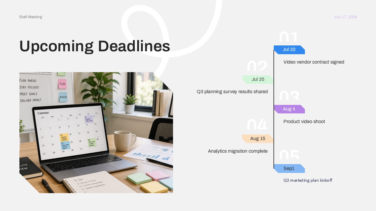 Upcoming Project Guidelines Presentation