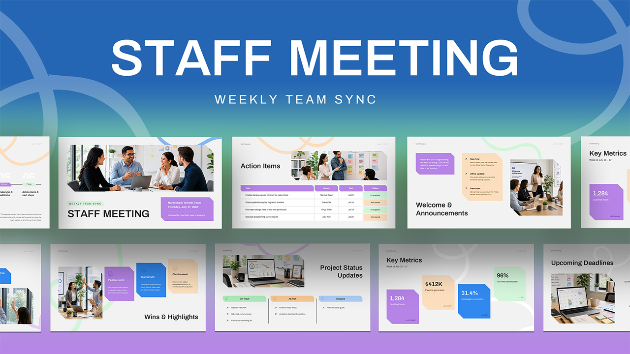 Weekly Staff Meeting PowerPoint Template
