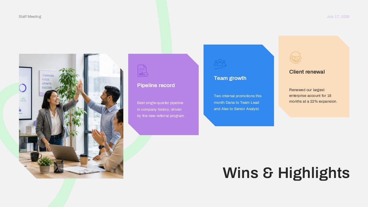 Wins Highlights Presentation Slide