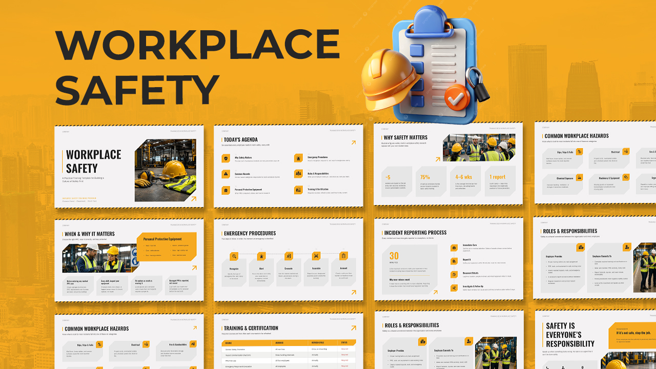 Workplace Safety Presentation Template deck