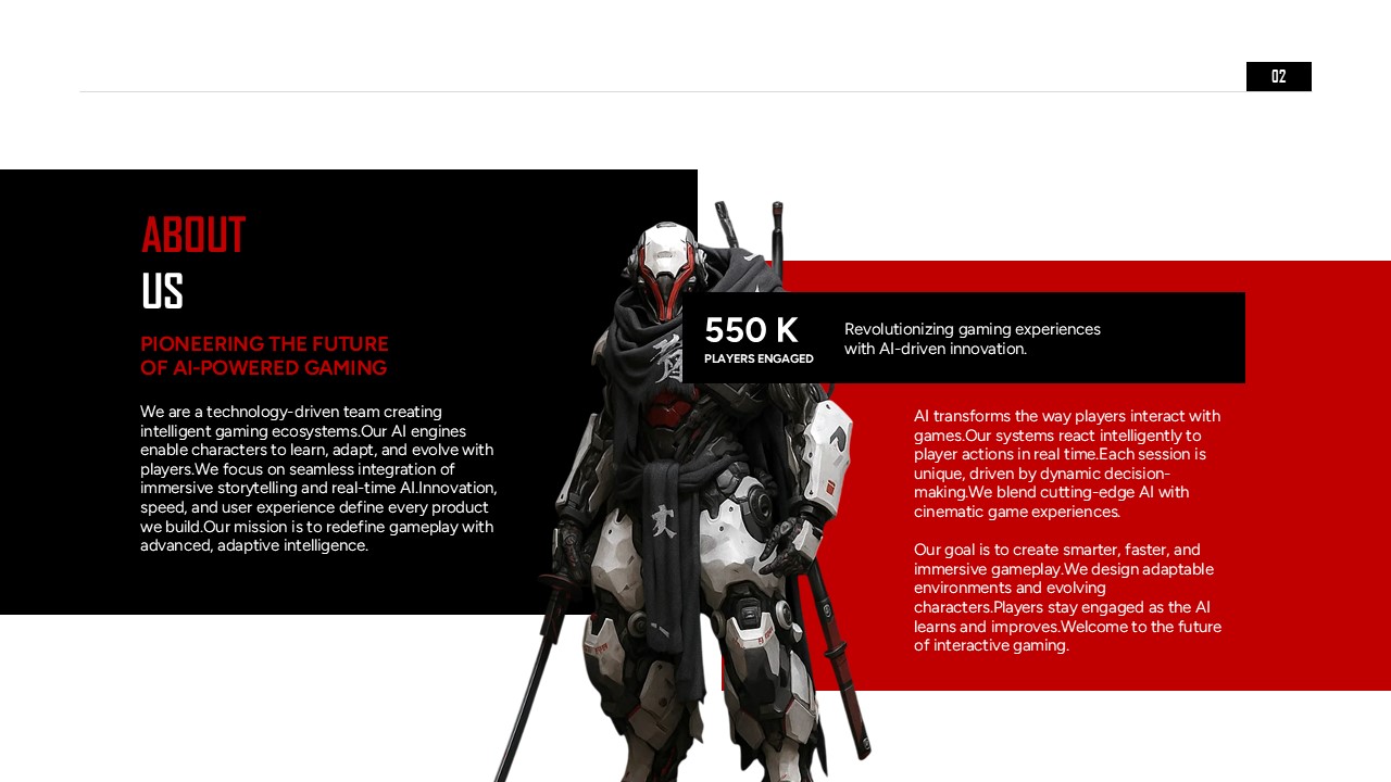 artificial intelligence gaming company about us template