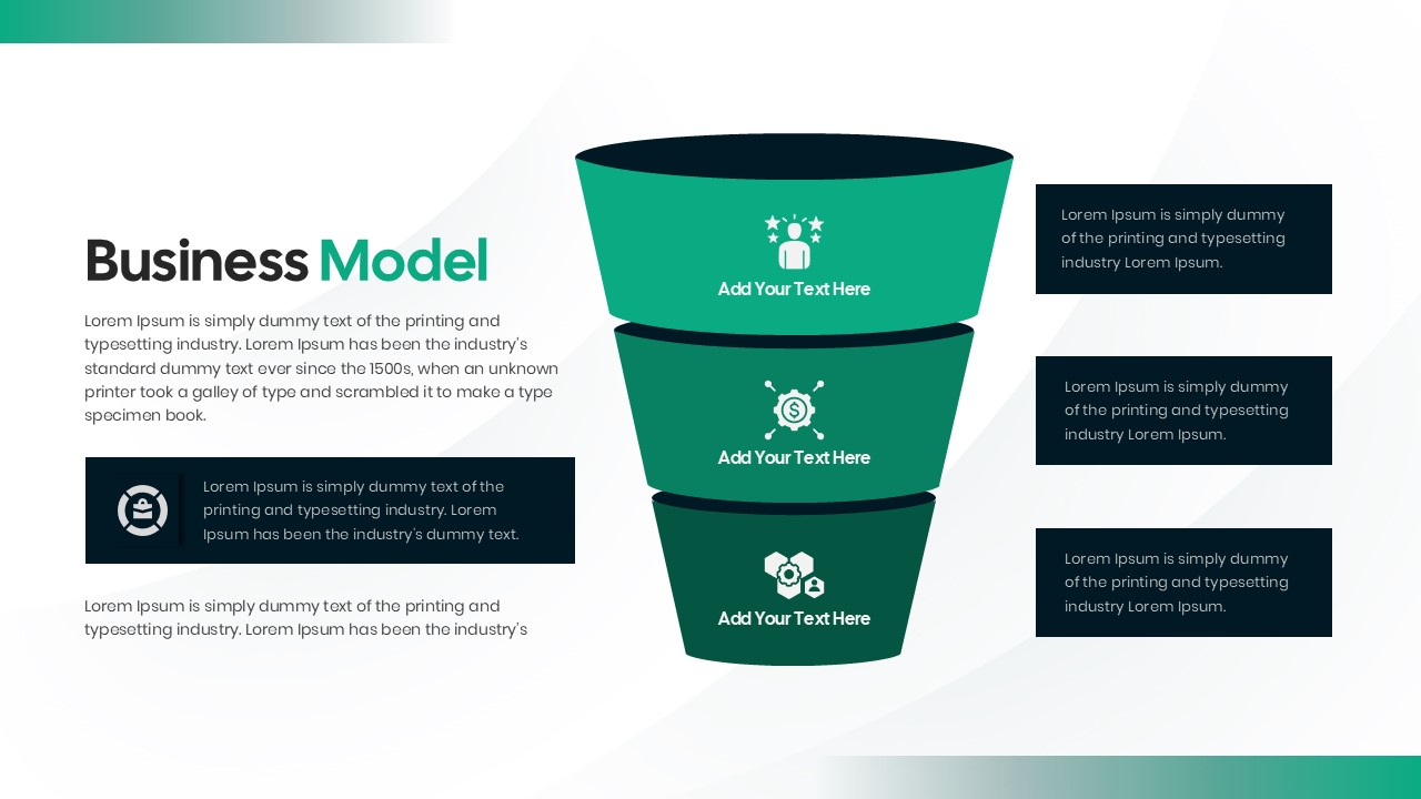 business model funnel slide template