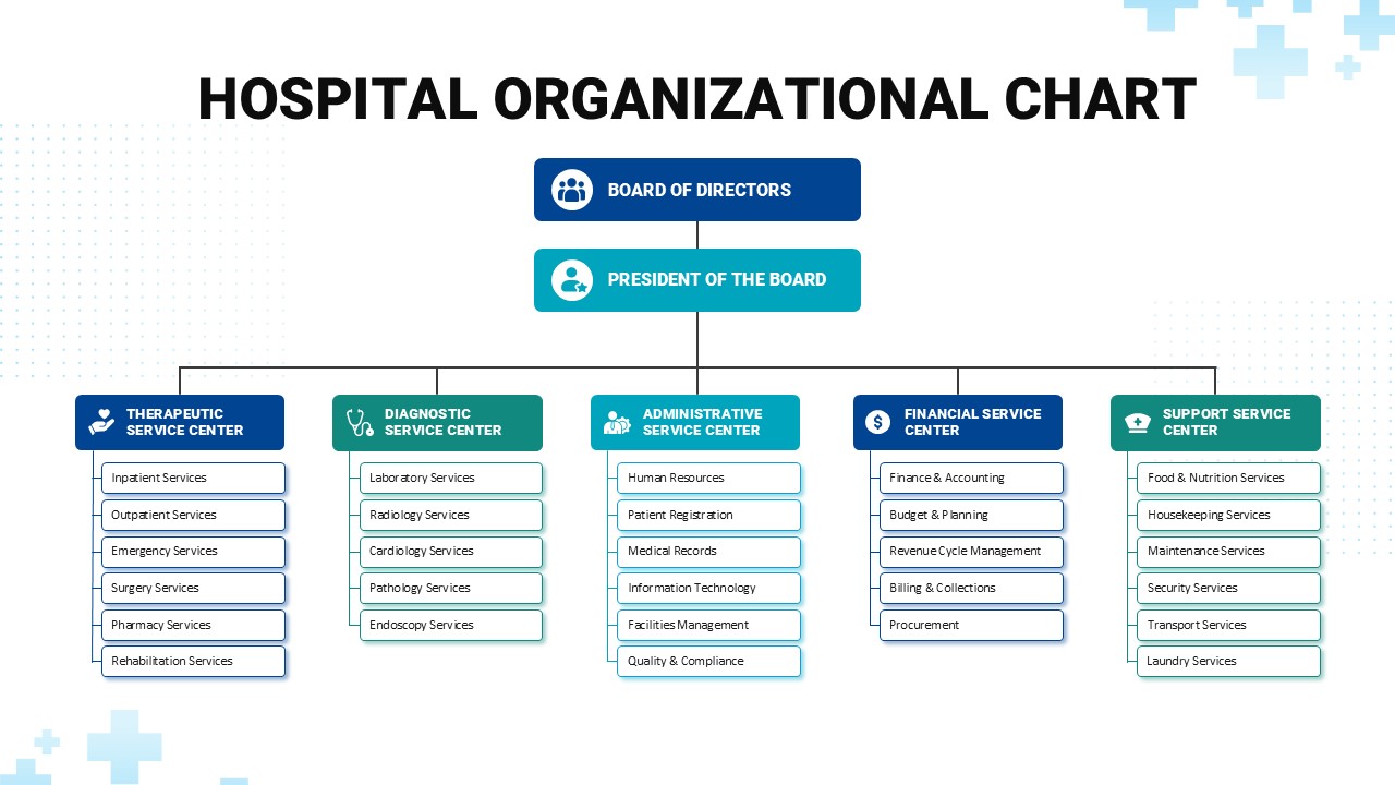 hospital organizational chart template ppt