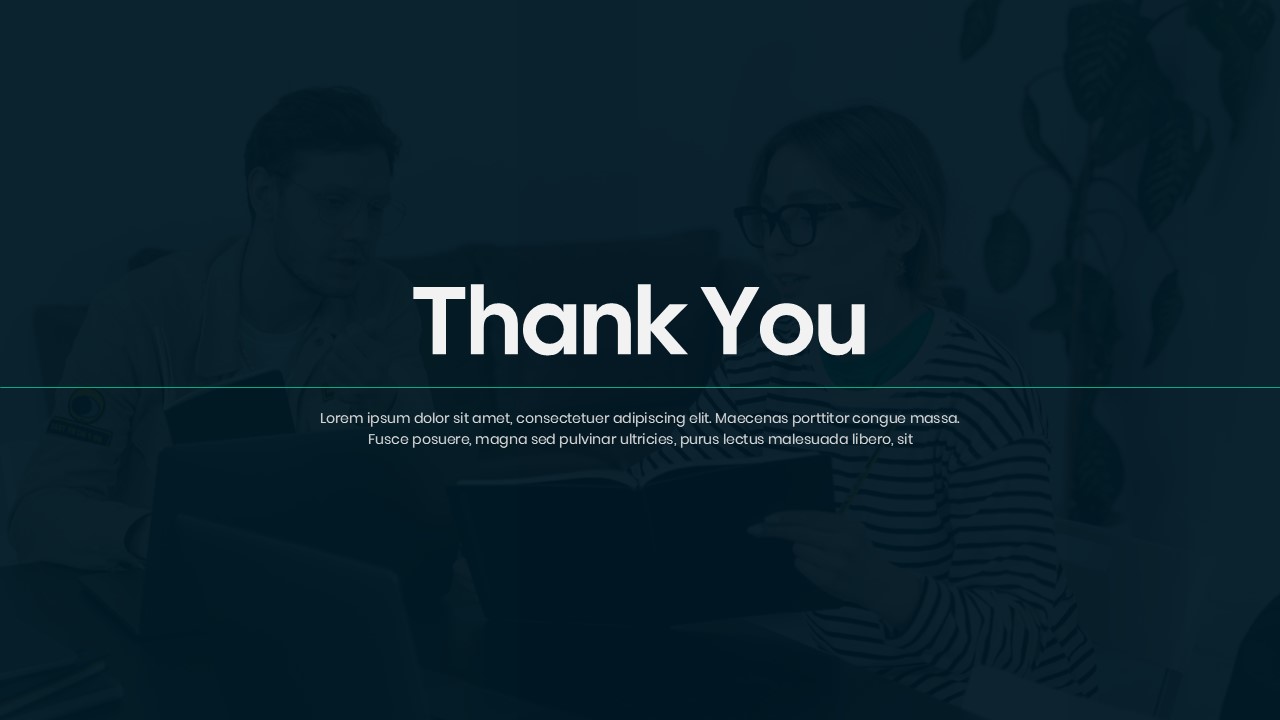 minimal professional thank you slide