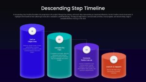 4 step descending step 3d timeline slide