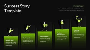 5 step success story presentation slide
