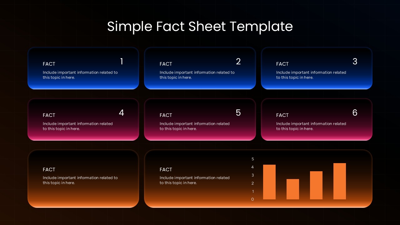 6 step fact sheet powerpoint slide template
