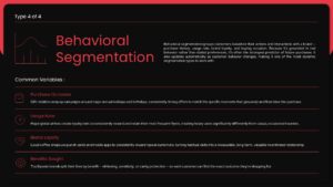 behavioral segmentation persona analysis presentation slide