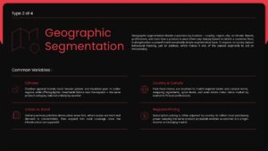 geographic segmentation marketing slide template