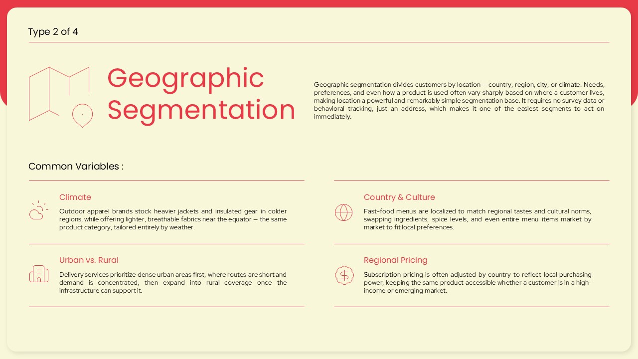 geographic segmentation slide template