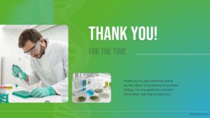 green thankyou slide healthcare presentation slide