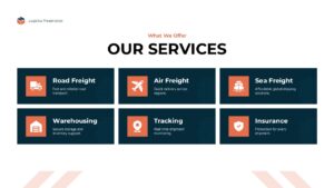 logistics company our company slide template
