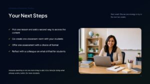 next steps in education slide
