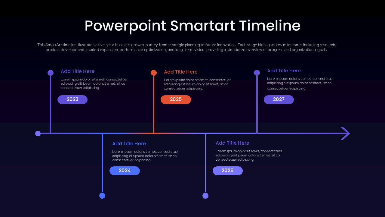 powerpoint smartart timeline presentation slide