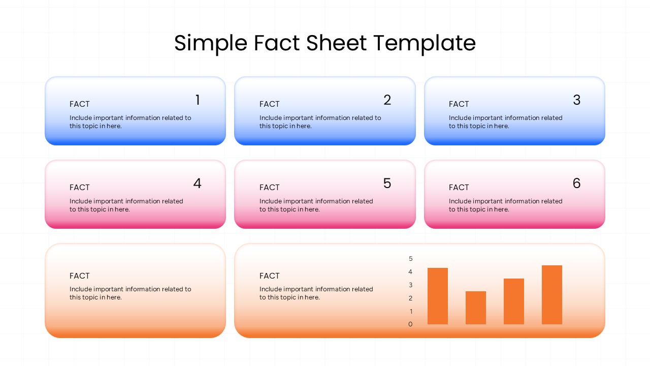 simple fact sheet editable template ppt