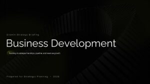Business development PPT overview slide