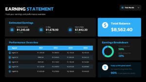 Earning statement powerpoint template.