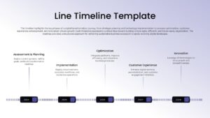 Line timeline template ppt