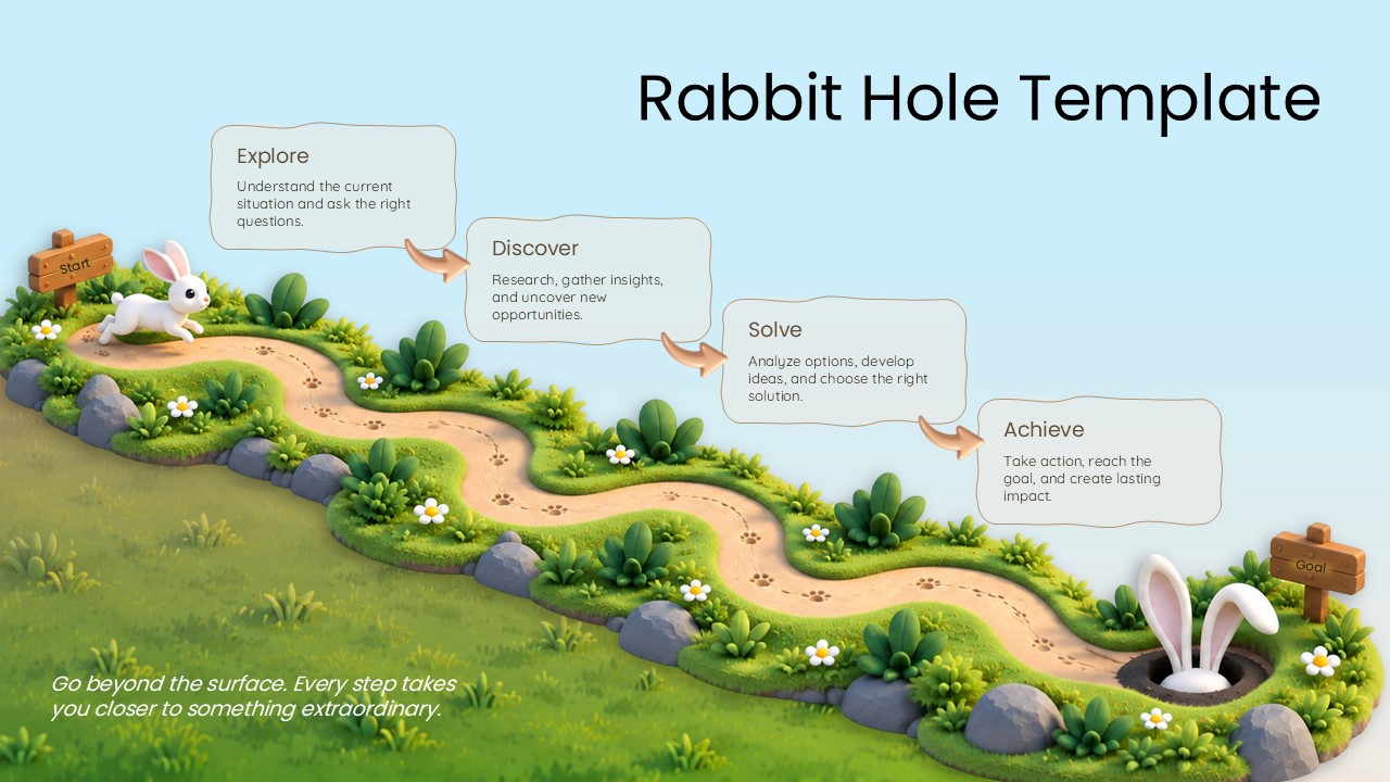 Rabbit hole powerpoint template.