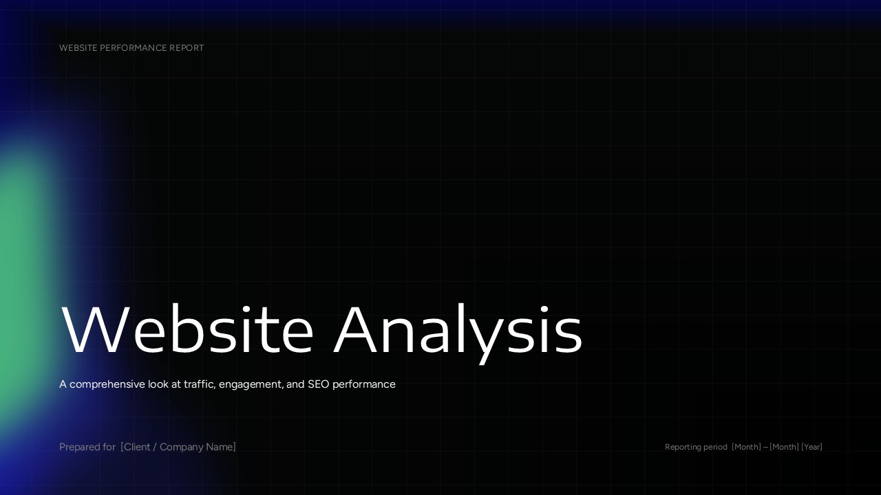 website analysis ppt template slide