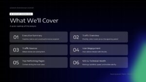 Website analysis report overview powerpoint template