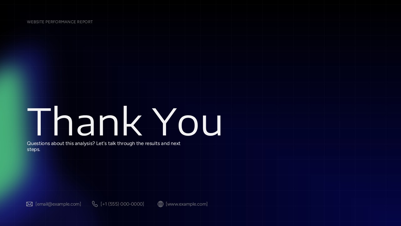 website analysis thank you slide